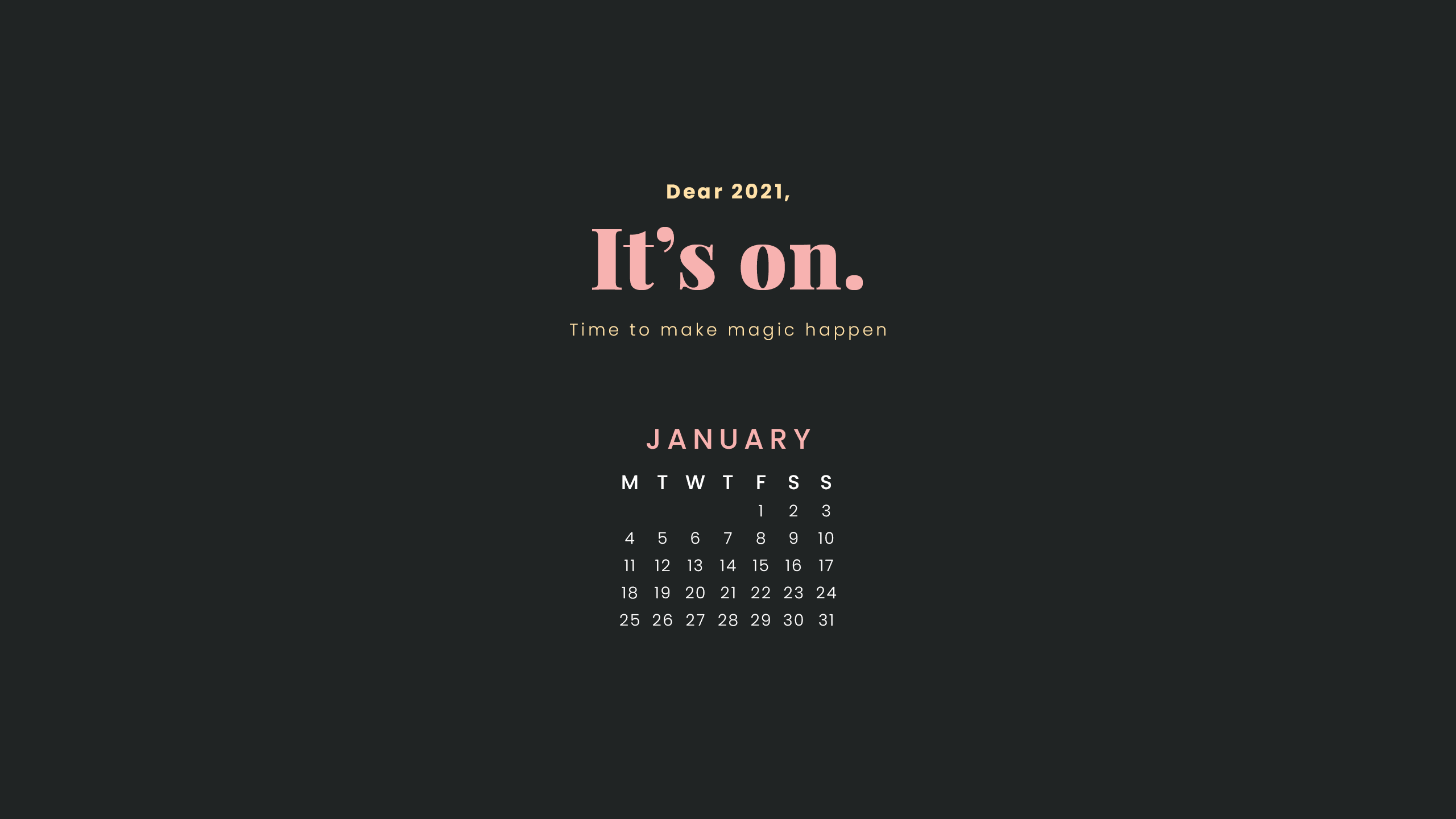 January 2021 Desktop Wallpaper Calendar Image ID 9
