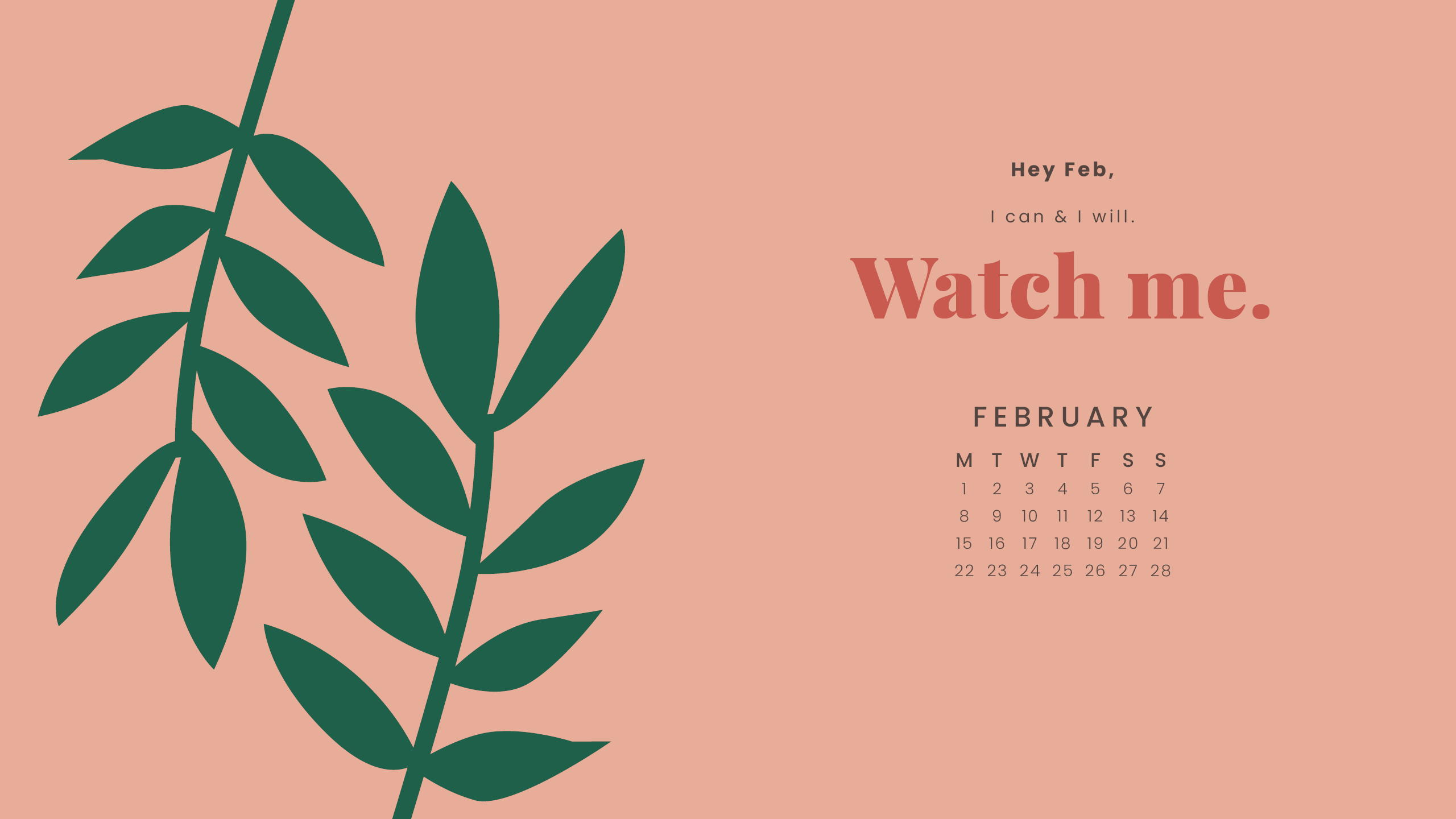 Feb 2021 Calendar Desktop Wallpaper Image ID 15